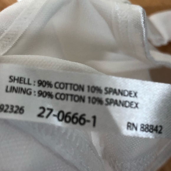 Comfort Choice Bra 38DD White Cotton Blend Front Fastened Adjust Straps - Picture 8 of 10